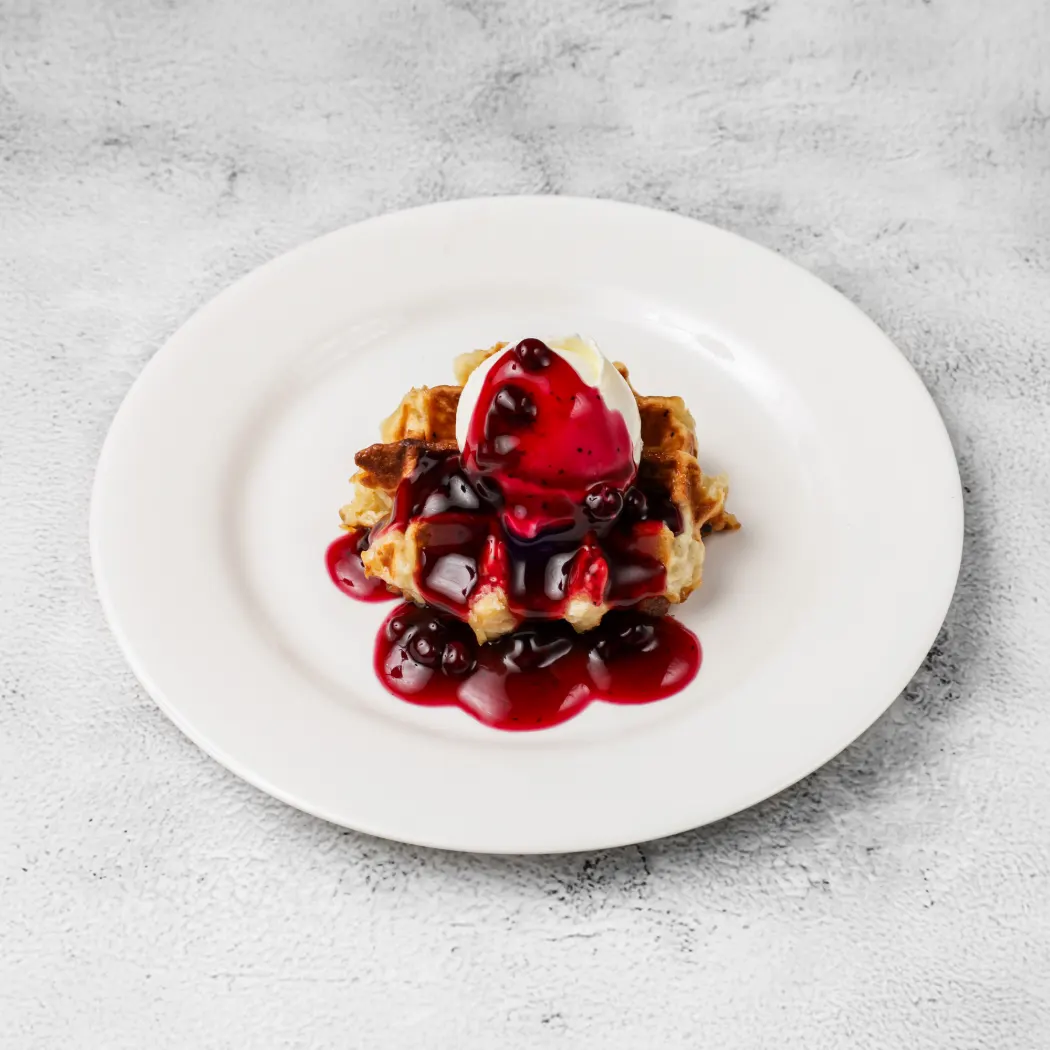 Cream Cheese Blueberry waffle