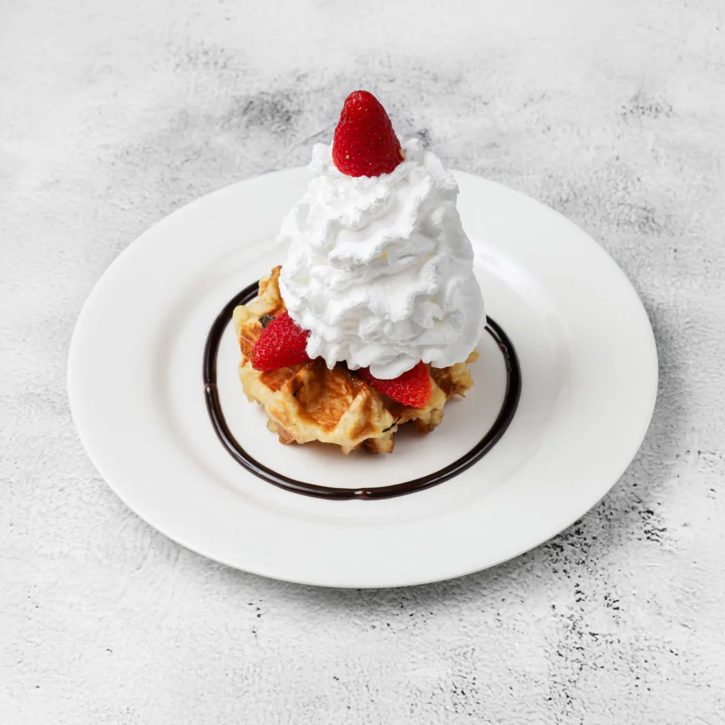 Cream Strawberry waffle